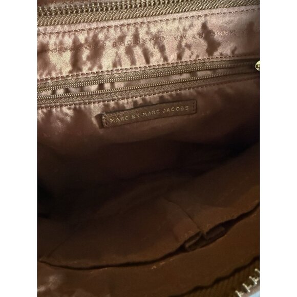 marc by marc jacobs color block brown red leather clutch bag - Picture 9 of 14